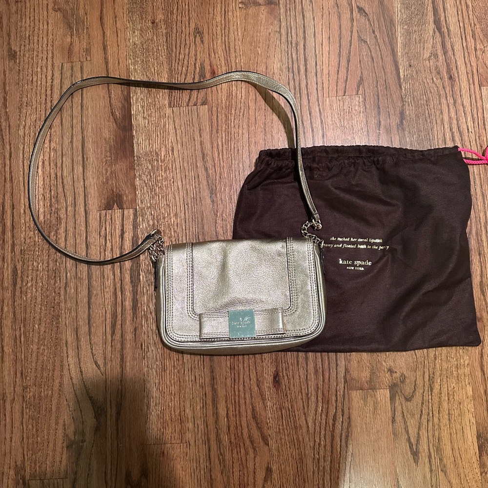Kate Spade Gold Crossbody Bag